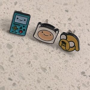 Adventure time stud earrings set